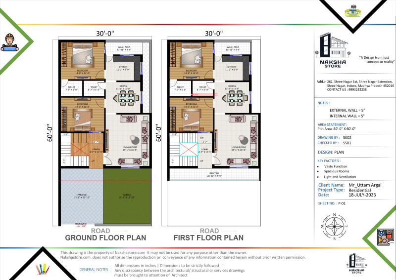 30X60 House Plan A01